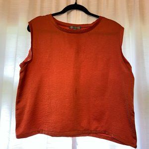 Satin Cropped Muscle Tank